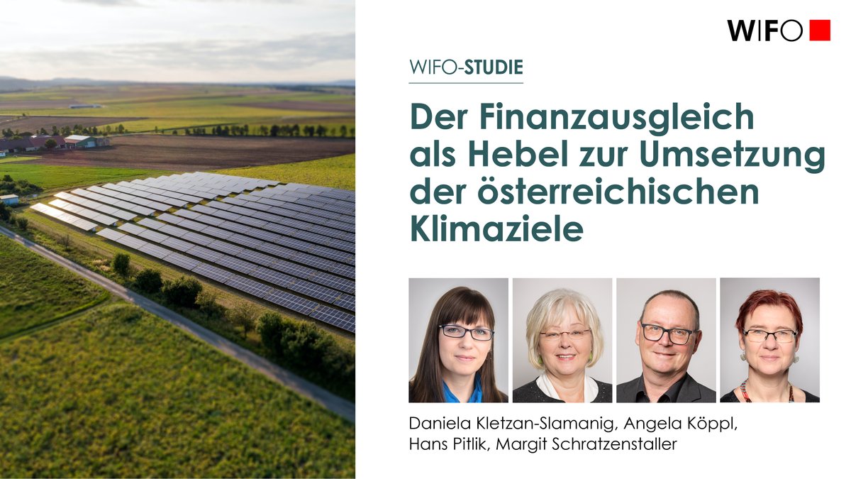 Finanzausgleich: #WIFO-Studie stellt Überlegungen an, um Basis für Entwicklung konkreter Maßnahmen &amp; Instrumente für eine stärkere Ökologisierung zu schaffen. Zudem werden kurz- &amp; mittelfristig umsetzbare Optionen skizziert. <a href="/AKoppl/">Angela Köppl</a> <a href="/MargitSchratz/">Margit Schratzenstaller</a> ow.ly/iOQ250OO1kS