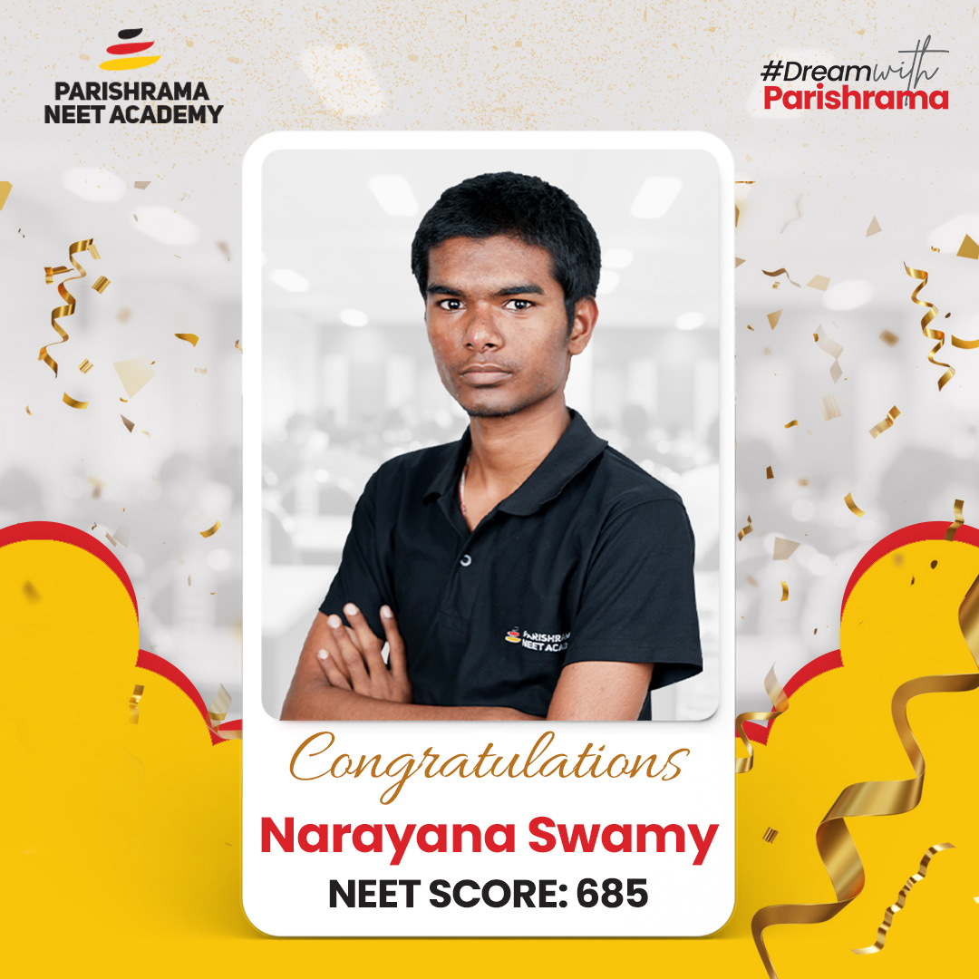 We don't FAKE it to MAKE it !!
We foster to bring the best Doctors to our society!
Congratulations to our NEET Toppers 2023.
We wish them good luck.
We at Parishrama NEET Academy are committed to excellence and that is reflected in our comprehensive curriculum #neetresults2023