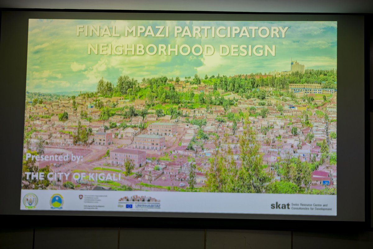 CityofKigali's tweet photo. This Morning, The City Vice Mayor in Charge of Urbanization and Infrastructure Dr. @merardmp officiated the handover of the #Mpazi Neighborhood Plan &amp; the presentation of the Guidelines for Participatory Urban Transformation. https://t.co/EJ6fnYBfW0