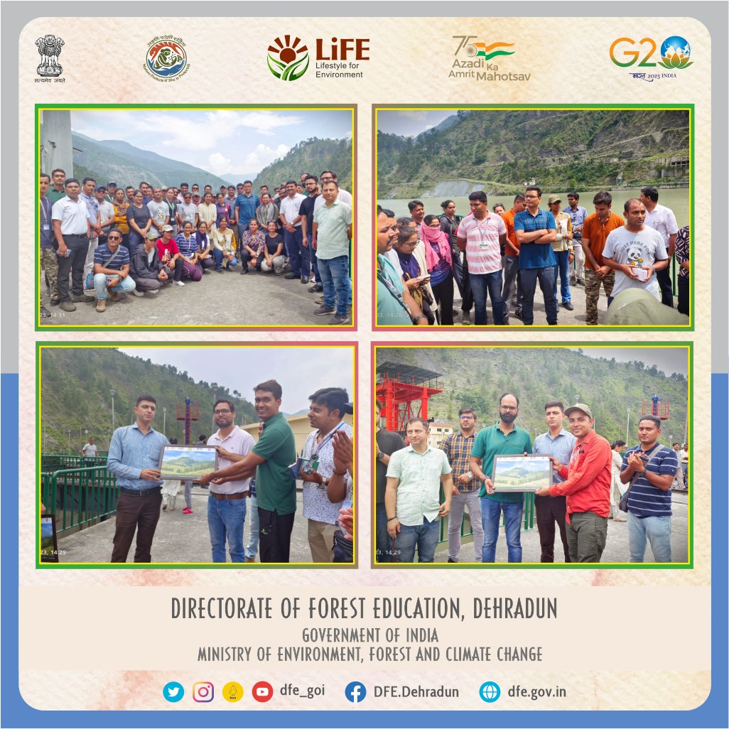 On 13th June 2023, Officer Trainees of SFS Batch-I @casfoscbe accompanied by faculty member Mr. Anisha Kalkoor IFS, visited Baglihar Hydro Electric Project (BHEP) site, constructed on river Chenab in Ramban of Jammu and Kashmir as a part of their North India Tour.