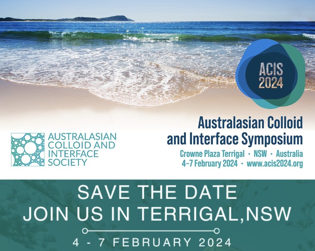 Australasian Colloids and Interface Society (@colloids_ausnz) on Twitter photo 🚨🚨Attn: <a href="/Colloids_AusNZ/">Australasian Colloids and Interface Society</a> is excited to announce ACIS2024.🎉🎊
Our biennial meeting is now live! Abstracts open.
🔗: acis2024.org
At a beach-side venue in Terrigal NSW Aus for an exciting, interdisciplinary meeting to discuss all things #Colloids & #Interfaces. 🧐 🚨🚨Attn: <a href="/Colloids_AusNZ/">Australasian Colloids and Interface Society</a> is excited to announce ACIS2024.🎉🎊
Our biennial meeting is now live! Abstracts open.
🔗: acis2024.org
At a beach-side venue in Terrigal NSW Aus for an exciting, interdisciplinary meeting to discuss all things #Colloids & #Interfaces. 🧐