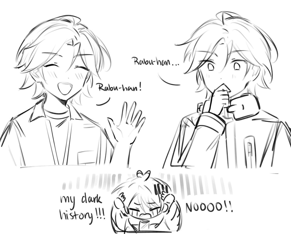 airabuhan's tweet photo. kohaku really likes calling aira ‘rabu-han’

#kohaai #enstars https://t.co/kcIEN6m9Zb