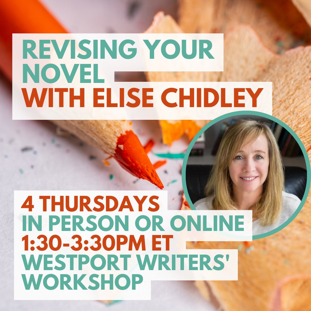 Ready to revise? This workshop is for writers with at least three chapters of a novel, and the desire to learn how to revise effectively. <a href="/EliseChidley/">Elise Chidley</a> 

Learn more and register: westportwriters.org/product-page/r…