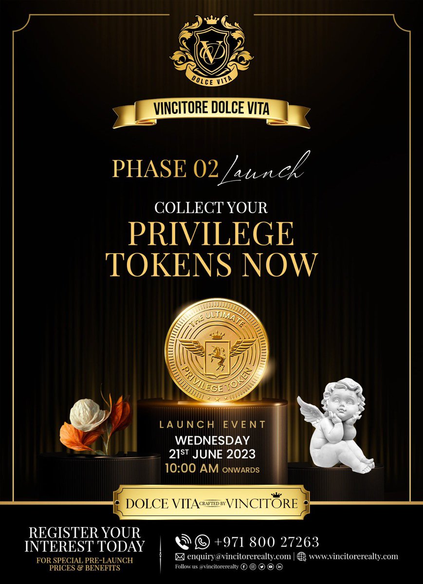 VincitoreRealty's tweet photo. ⌛THE WAIT IS OVER

💎 Vincitore Realty is Proud to Unveil the much anticipated Dolce Vita - Phase 02

🗓 Wednesday | 21st June 2023 | from 10.00 AM onward

Join us at the highly anticipated Phase 2 launch event and book your Dream Unit Before anyone else! https://t.co/BHLxL3XgYU