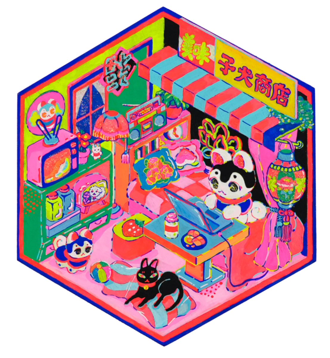 「#あなたのぴんく色の作品を見せてください 」|中村杏子🦊委託5/31まで愛と狂気のマーケットのイラスト