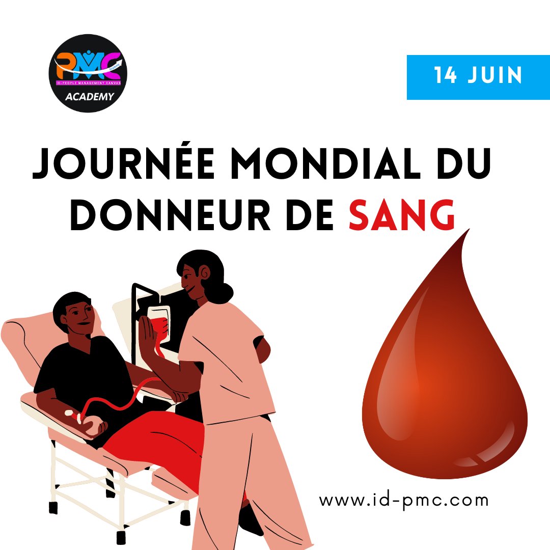 AcademyPmc's tweet photo. Donner son sang : un acte de solidarité. Rejoignez le mouvement et sauvez des vies !
#JourneeMondialeDesDonneursDeSang #PmcAcademy https://t.co/2VBxTAGH6a