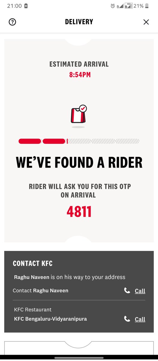 saikrishbcr047's tweet photo. @KFC_India wrost service, cant deliver food? Then why to take order? https://t.co/hQWPkDZGPl