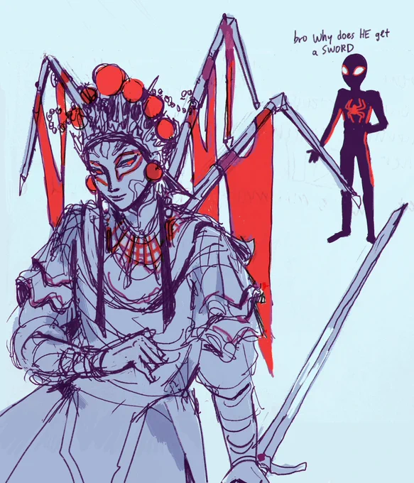 a little more of my beijing opera spidersona because i may have fallen in love with his design a bit
