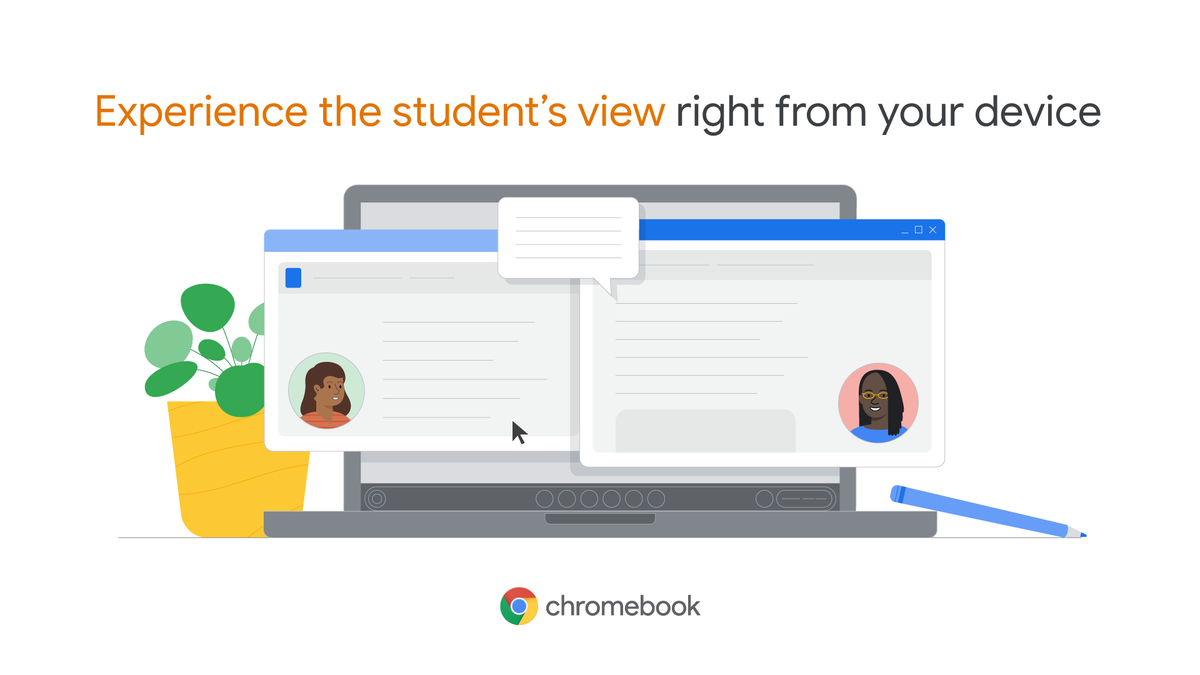 Reason #3621 teachers benefit from #Chromebooks: 

Teachers and students experience the same OS, allowing teachers to see exactly how their lessons are going to appear for students. 

Get more info on #Chromebooks for your school ➡️
goo.gle/43NZadZ
#teachwithchrome