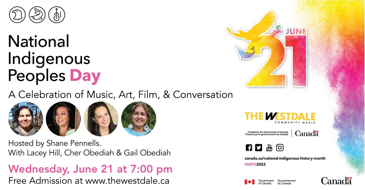 Celebrate National Indigenous Peoples Day at The Westdale! Enjoy an evening of music, poetry, and film to celebrate our Indigenous community. Get your FREE tickets and find more information here: thewestdale.ca/event/national…