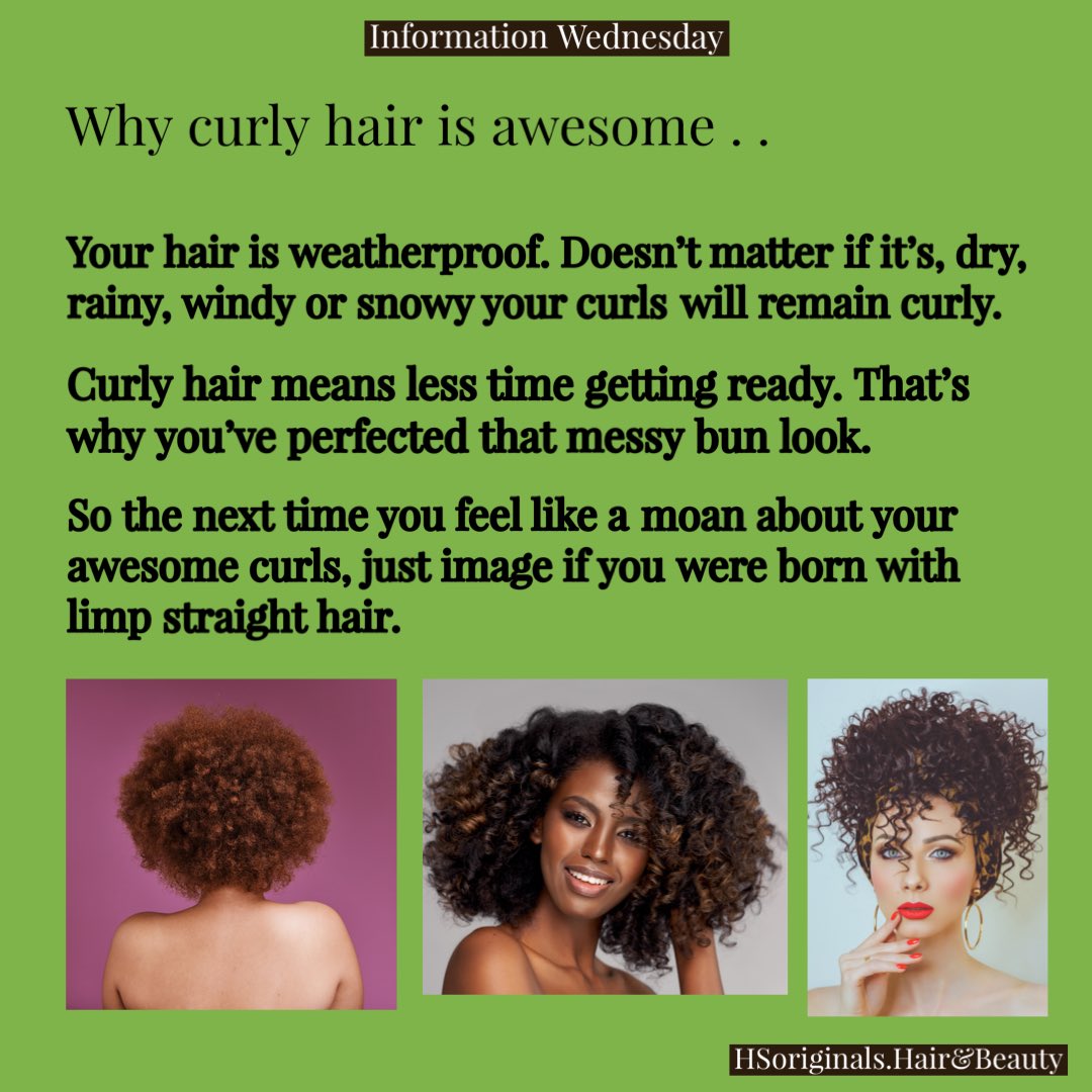 HS_originals1's tweet photo. It’s Wednesday, and we’re sharing information on hair, that’s why it’s called Information Wednesday. It does what it says.
#InformationWednesday
#HSoriginals.Hair&amp;Beauty 
#BlackOwnedBusiness
#HairTutorials
#Hair
#HairCare
#CurlyHairProblems
#AwesomeHair
#Follicles
#BigHair
#Wigs https://t.co/BM3Lmc09yP