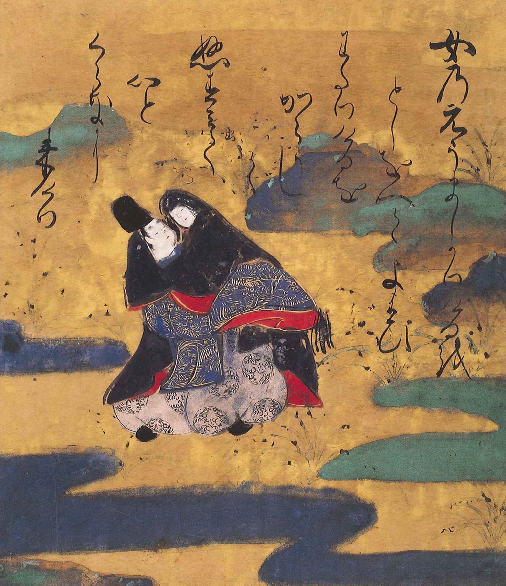 俵屋宗達、伊勢物語色紙、超希少・大判画集画、新品高級額装付 俵屋宗達、伊勢物語色紙、超希少・大判画集画、新品高級額装付 俵屋