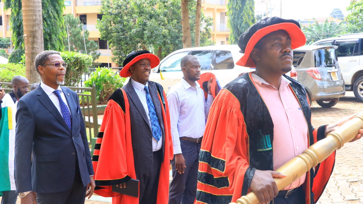 kiuvarsity's tweet photo. Ongoing at our main campus: Installation of Prof.Yunus Daud Mgaya as the new Chancellor of Kampala International. Mgaya replaces Prof. Mahmood Mamdani who has served in the position since July 2020. https://t.co/MizCy5wzfs