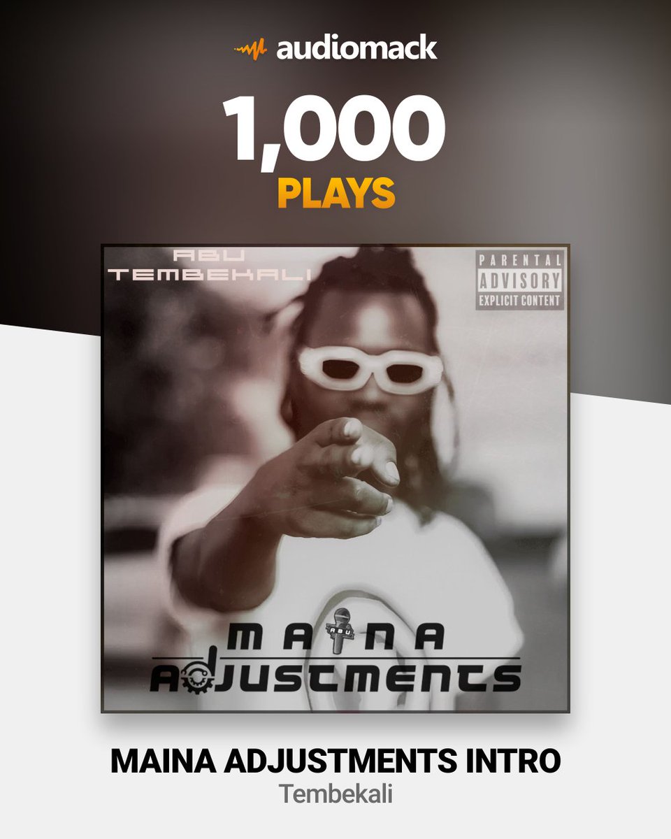 I am thrilled to announce that we have hit a major milestone of 1000 plays on Audiomack! 📷📷 Let's keep pushing boundaries and making those Maina adjustments that set us apart. 📷📷#MainaAdjustments #Audiomack #UnapologeticallyYou #42Pictures
