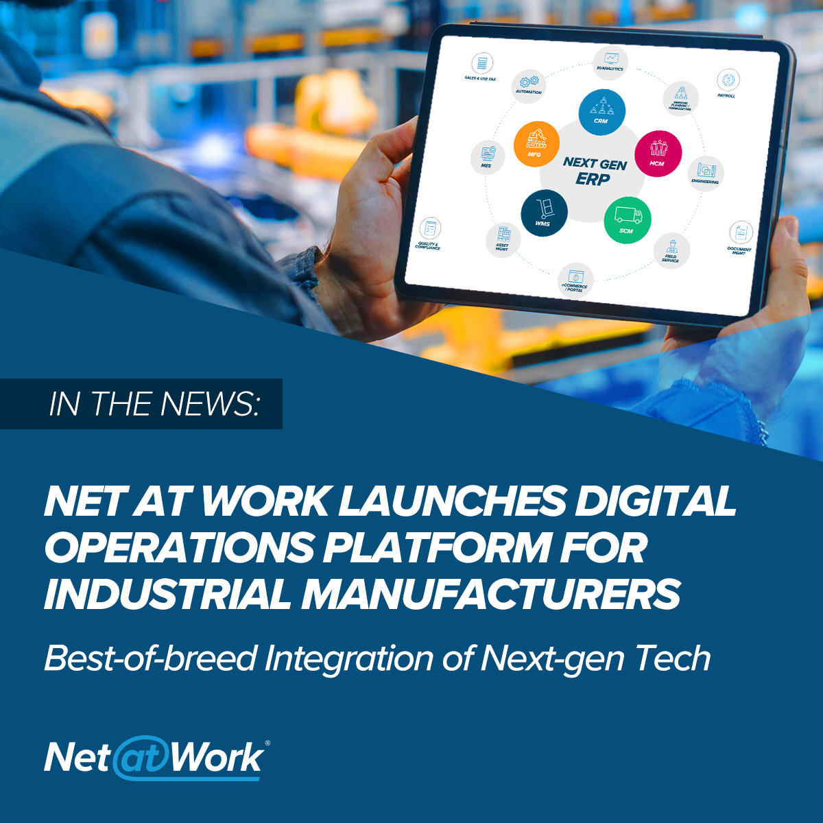 NetatWork_corp's tweet photo. * @aemadvisor member and sponsor #NetatWork launches #DigitalOperationsPlatform with #NextGeneration #ERP for #industrialmanufacturers to improve efficiency, business agility & faster #ROI https://t.co/cwacgw5hGl
#TechnologyAdvisor #DOP #PressRelease #News #ManufacturingERP https://t.co/ZrKLdyDMYO