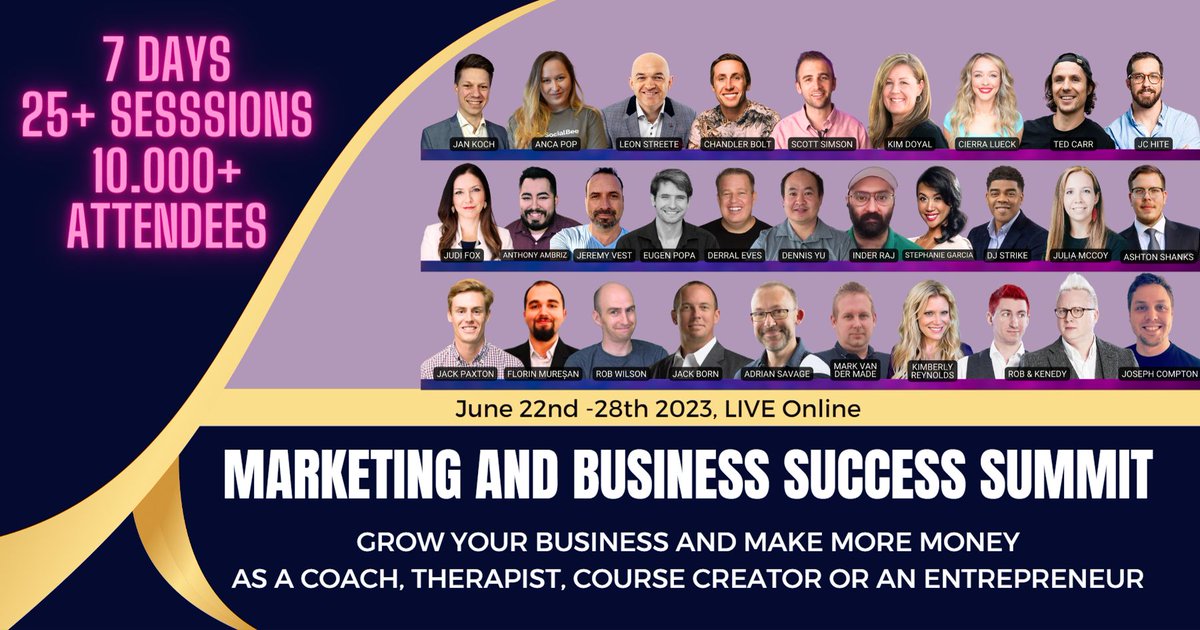 EugenCPopa's tweet photo. Ready to take your business to new heights? 🚀 You're in the right place! Get ready for some valuable business and marketing advice! 💰💼
🎉 Click here to secure your spot at the summit and start your journey to business prosperity!
https://t.co/t2R8ryY8sk https://t.co/39VX4qbv8y