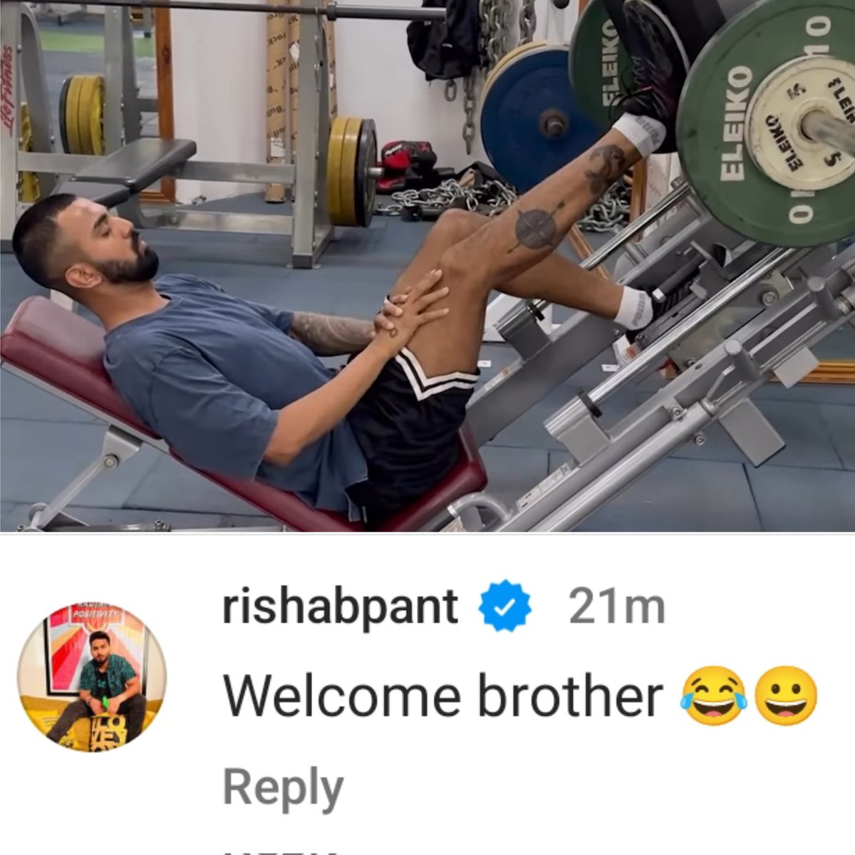 KL Rahul has started his rehab at NCA followed by a cheeky reply by Pant.