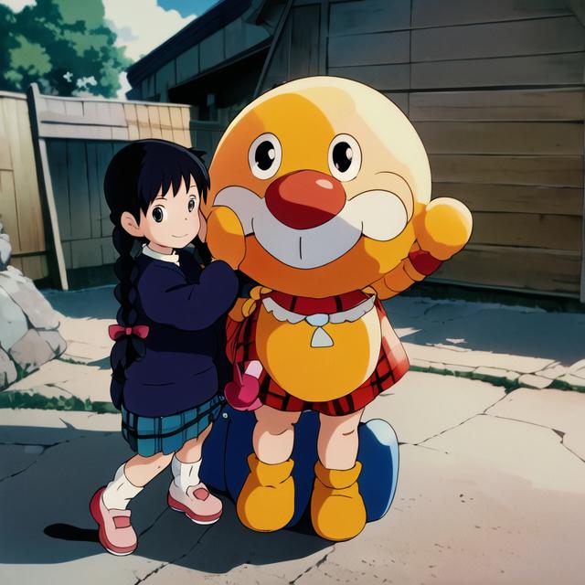 HirokiS67's tweet photo. アンパンマンに抱きついている娘の写真をジブリフィルターにかけた

ｼﾞｬﾑｵｼﾞｻﾝﾆｼﾗｾﾃ… https://t.co/hBQSVJCNgv
