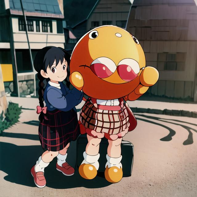 HirokiS67's tweet photo. アンパンマンに抱きついている娘の写真をジブリフィルターにかけた

ｼﾞｬﾑｵｼﾞｻﾝﾆｼﾗｾﾃ… https://t.co/hBQSVJCNgv