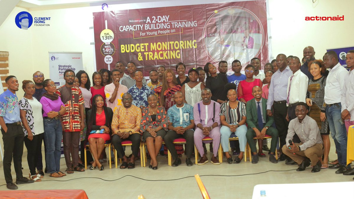 Clement Isong Foundation and Actionaid Nigeria Empower Youth Through Budget Monitoring and Tracking Training

In a bid to address the intricacies and challenges in effective budget tracking, the Clement Isong Foundation in partnership with ActionAid Nigeria 
#youth4greeneco