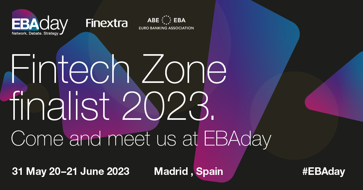 📣 Exciting news! We're a #fintech finalist at #EBAday 2023, the premier event for payments and transaction banking. 

🌍Find out how our solutions are already shaping the future of international trade for SMEs. 

See you in Madrid! 💃

@finextra <a href="/ebaday/">EBAday</a> @eba_association