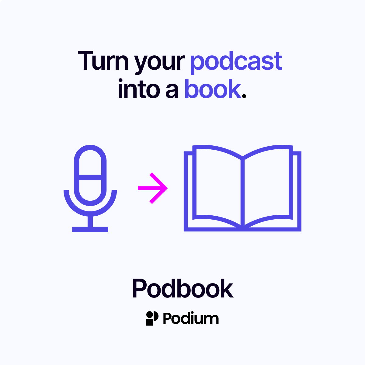 PodiumDotPage's tweet photo. Big announcement! 🎙️ Introducing Podbook !📚 Podium can now transform podcasts into books! Expand your reach, engage your audience in a new medium, and create more revenue. Beta testing underway. Join our waitlist now: https://t.co/pan4iM5Qbe #AI #podbook #podium https://t.co/koKd6JRylj