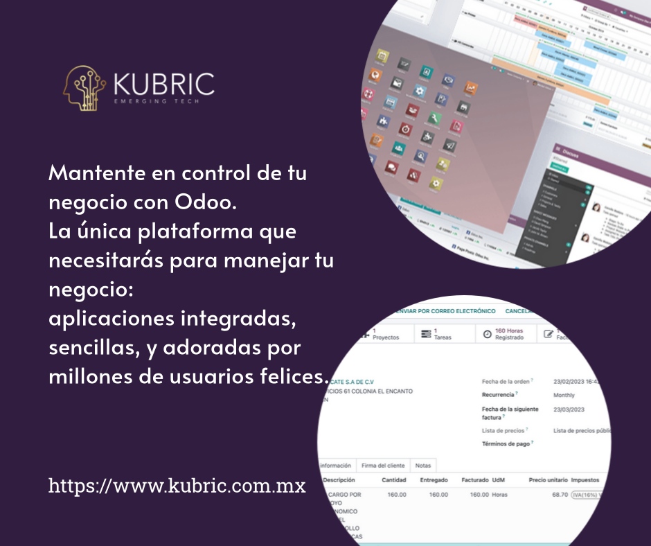 KubricTech's tweet photo. Ya sabes los beneficios de tener una plataforma integrada para manejar todo tu negocio? Contacta nos hoy para tener una prueba gratis https://t.co/SFt0qlsb9V https://t.co/6BubB4oiOv