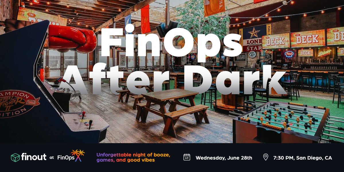 finout_io's tweet photo. Join us in 2 weeks for the hottest party at FinOps X! 🌴🎉

Save the date for "FinOps After Dark" on June 28th in San Diego. Expect exciting games, fantastic vibes, and amazing drinks. Don't miss out!

Tag your friends and secure your spot: https://t.co/ATrPhtyJeq https://t.co/4LXkuZpwcy