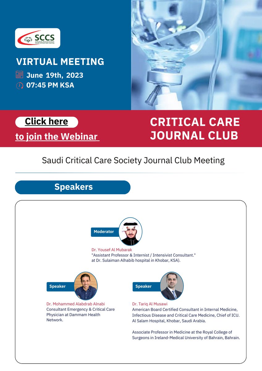 The Saudi Critical Care Society On Twitter Sccs Journal Club Meeting