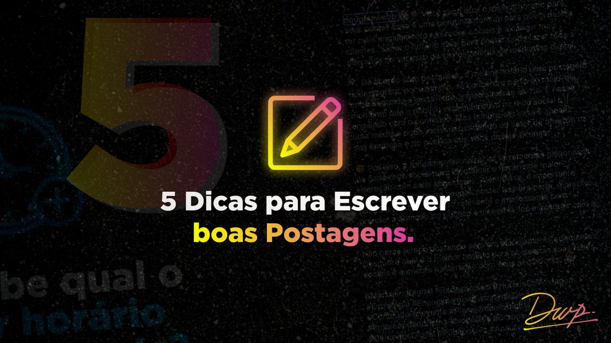 douglaswebp's tweet photo. 🚀💡 Quer escrever postagens irresistíveis nas redes sociais? Confira essas 5 dicas essenciais para conquistar a atenção do seu público e impulsionar o seu negócio! 

Confira nosso post: https://t.co/IMUzJxVhue 

📝✨ #MktDigital #DicasDeConteúdo #RedesSociais #ConteúdoDeValor https://t.co/FzlPoguwF8