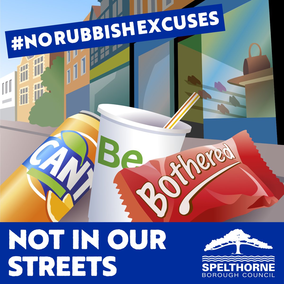 Our streets are where we live and we need to keep them safe from litter. 

Please help us bring about a #CleanerGreenerSpelthorne by ensuring that all rubbish is disposed of correctly. 

#NoRubbishExcuses #KeepSpelthorneTidy