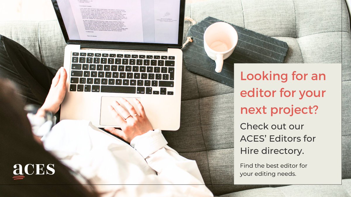 ACESEditors's tweet photo. Looking for an editor for your next project? Check out our ACES’ Editors for Hire directory. ACES Editors for Hire: https://t.co/ovh6AGCgRn #copyediting #copyedit #copyeditor #writing #writer #aces #aceseditors #editing #editlife #proofreader #proofreaderlife https://t.co/sSQBpqQgG1