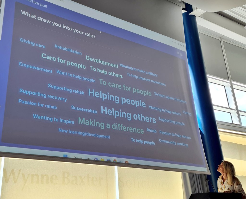 Jo Crease (@jo_crease) on Twitter photo What drew you to your role?
Helping people, making a difference, caring...
<a href="/chloeastewart1/">Dr Chloe Stewart</a> kicking off our #personalisedcare session at the @AHPSussex Support Worker conference with a packed (and v hot) room!
#SussexAHPs @sussexahps
<a href="/Pers_Care/">Personalised Care</a> <a href="/SxHealthandCare/">Sussex Health & Care</a> What drew you to your role?
Helping people, making a difference, caring...
<a href="/chloeastewart1/">Dr Chloe Stewart</a> kicking off our #personalisedcare session at the @AHPSussex Support Worker conference with a packed (and v hot) room!
#SussexAHPs @sussexahps
<a href="/Pers_Care/">Personalised Care</a> <a href="/SxHealthandCare/">Sussex Health & Care</a>