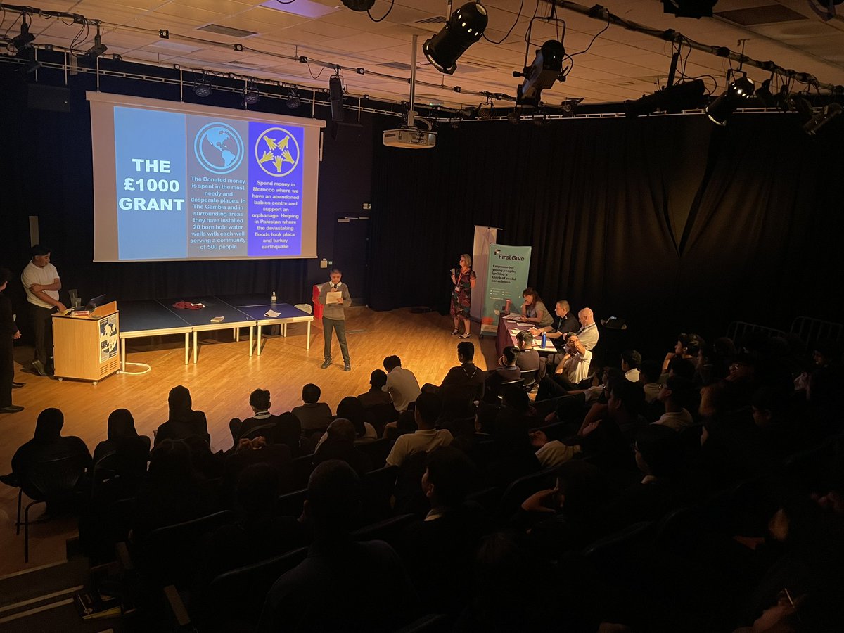 DixonsMA's tweet image. After many months of planning and preparation, well done to the Al-Ajar Foundation for winning today’s Final and the £1,000 grant toward their charity! Big thank you to @FirstGiveUK and @Dixonsma_2027 for the excellent final!