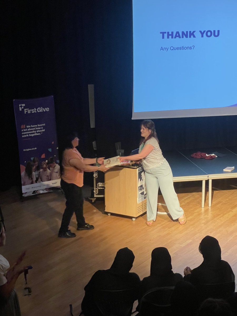 DixonsMA's tweet image. After many months of planning and preparation, well done to the Al-Ajar Foundation for winning today’s Final and the £1,000 grant toward their charity! Big thank you to @FirstGiveUK and @Dixonsma_2027 for the excellent final!