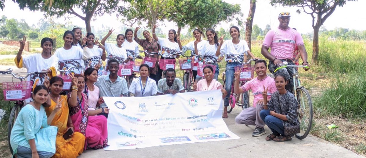 DrMoncrieffe's tweet photo. Cycling Mithila arts and Imigongo fusion of vivacity by @AngeloMutangana👊🏾✅🙏🏾Original cross-cultural education, arts and humanities fusion 🇬🇧🇳🇵🇷🇼 @DrMoncrieffe @nubnepal @ChasteUwihoreye #ubuntucyclingstyle👊🏾 https://t.co/v4Bzb62MNa https://t.co/fBshVhNR0B