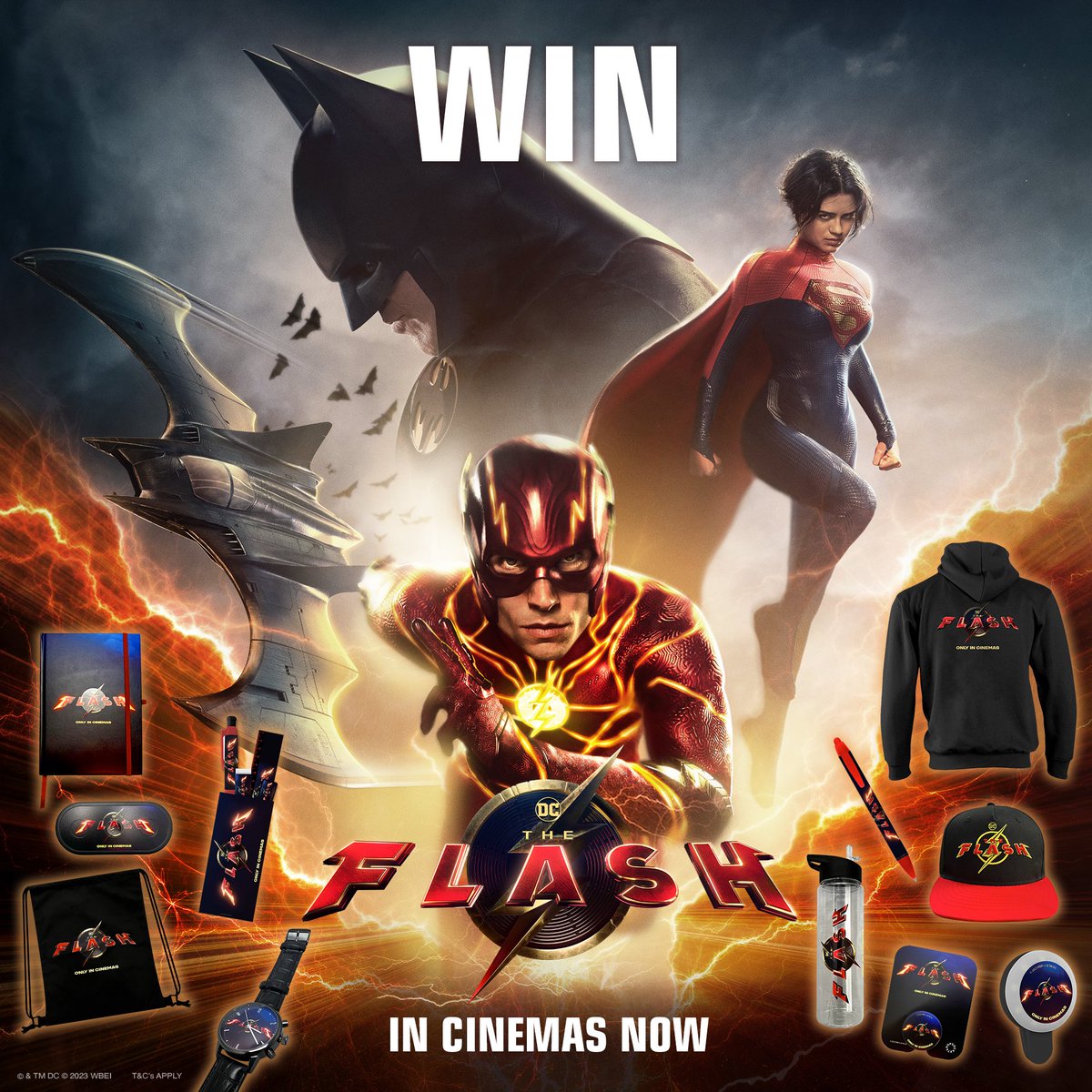 To celebrate the release of #TheFlashMovie NOW in cinemas, I have this #prize bundle to #giveaway ⚡️
 
Just simply follow <a href="/markandmepod/">Mark and Me Podcast</a> and retweet to enter this #competition. Let’s get nuts!’