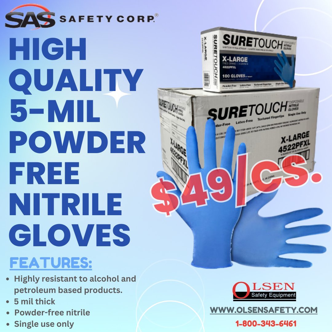 What makes us  happy 😏? - Offering deals like our current promo on nitrile gloves... I mean come on, ONLY $49 a case 😮‍!  Available in sizes medium -  extra large ❗❗

lnkd.in/gDfbVPxn

🔴PROMOTIONAL PRICE VALID WHILE SUPPLIES LAST🔴

#nitrilegloves #nitrilesale #gloves