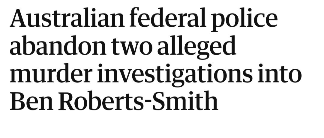 Australian Federal Police abandon two alleged murder investigations into Ben Roberts-Smith?! What the hell?! The AFP have zero credibility. 😠 #auspol #BenRobertsSmith theguardian.com/australia-news…?