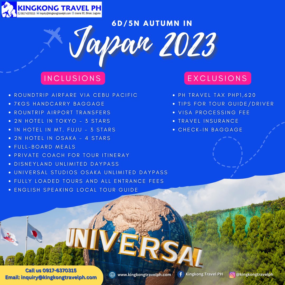 Who needs an excuse to indulge in some of the best sushi you'll ever have? Come treat yourself and take a trip to Japan with us! Our Autumn group tours just dropped 🍂 #TreatYourself #SushiHeaven #AutumninJapan #KingkongTravelPh #vacationplanning #allinclusivevacation
