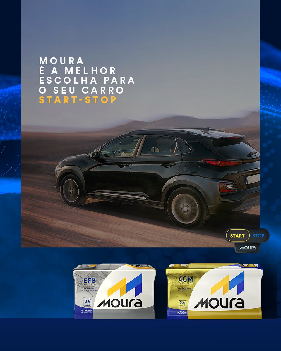 bateriasmoura's tweet image. Com a tecnologia start-stop, é necessário contar com uma bateria que suporte o alto número de partidas diárias e a exigência de energia do veículo. A Moura é a melhor escolha para garantir a máxima performance e durabilidade do sistema. Faça a escolha certa. #Moura #StartStop
