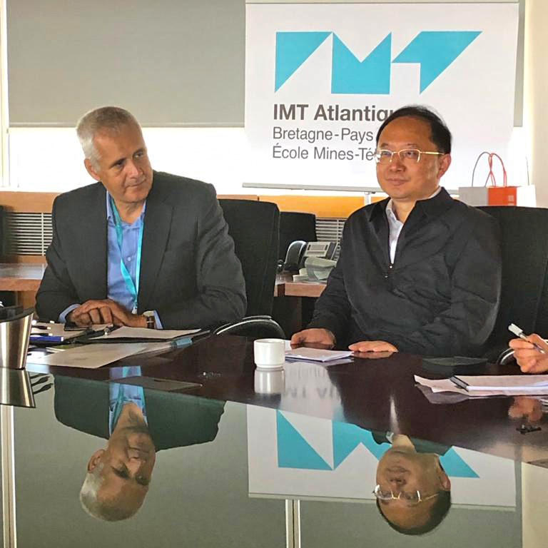 IMTAtlantique's tweet photo. 🌏 [#international]
L'école est honorée d’accueillir une délégation de la ville de #Suzhou 蘇州市 🇨🇳 qui a choisi #IMTAtlantique pour explorer le potentiel français de l'#enseignement supérieur, de la #recherche et de l'#innovation 
#engineering #internationalcooperation https://t.co/HMrDYRTAL7