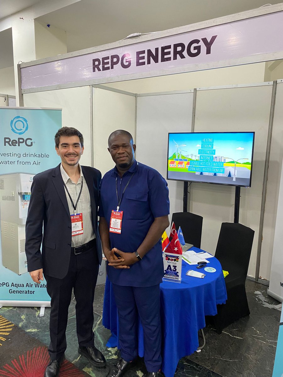 RePGEnergy's tweet photo. 14-15 Haziran tarihleri arasında gerçekleşecek 9. WICFORUM GHANA’da RePG Energy olarak bizler de yerimizi aldık. 
Forum’un ilk gününde standımıza olan yoğun ilgiden dolayı teşekkür ederiz. 

#wciforumghana 
#repg https://t.co/Ru2p2hYXKz