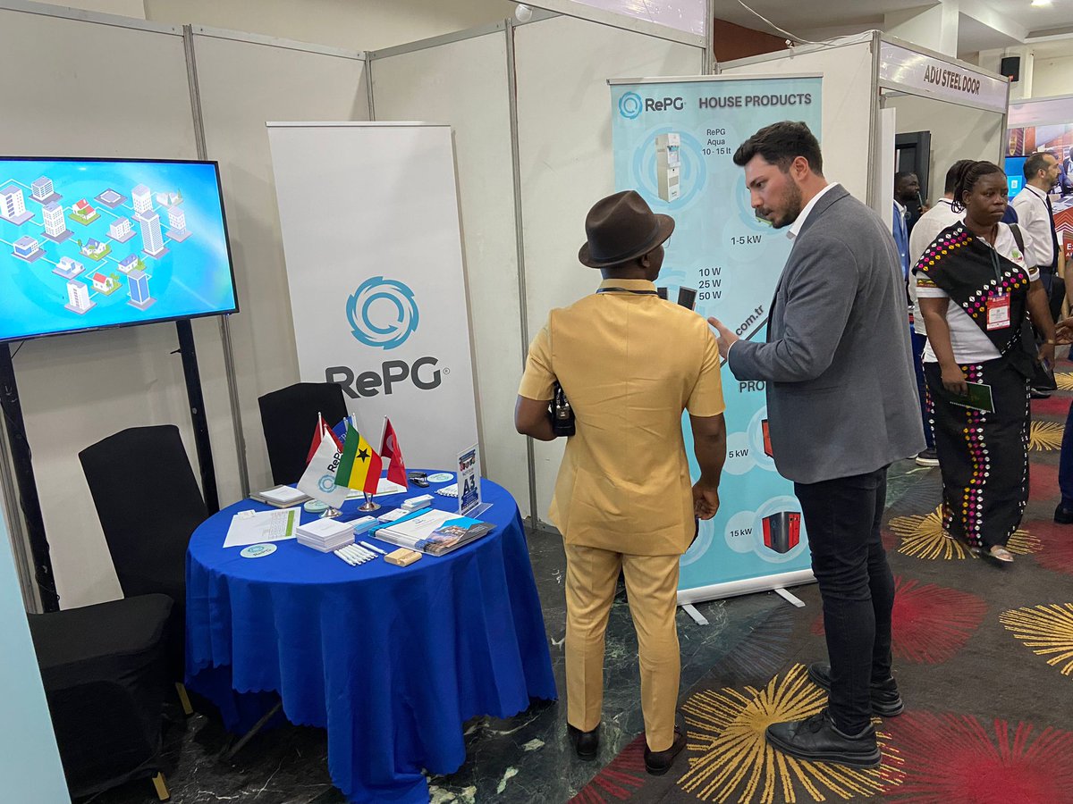 RePGEnergy's tweet photo. 14-15 Haziran tarihleri arasında gerçekleşecek 9. WICFORUM GHANA’da RePG Energy olarak bizler de yerimizi aldık. 
Forum’un ilk gününde standımıza olan yoğun ilgiden dolayı teşekkür ederiz. 

#wciforumghana 
#repg https://t.co/Ru2p2hYXKz
