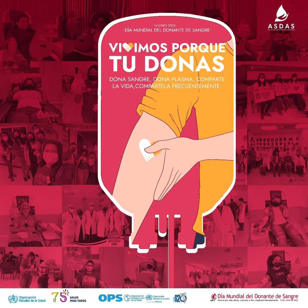 ivelara's tweet photo. 14 de Junio 🩸♥️
#diamundialdeldonantedesangre
"Dona Sangre, Dona plasma, comparte la vida, compártela frecuentemente"
#ComparteVida
#comparte 🔁
#donación #donasangre #donasangreparaqueelsalvadorsigalatiendo #asdas #ComparteVida https://t.co/V0oNRAWhph