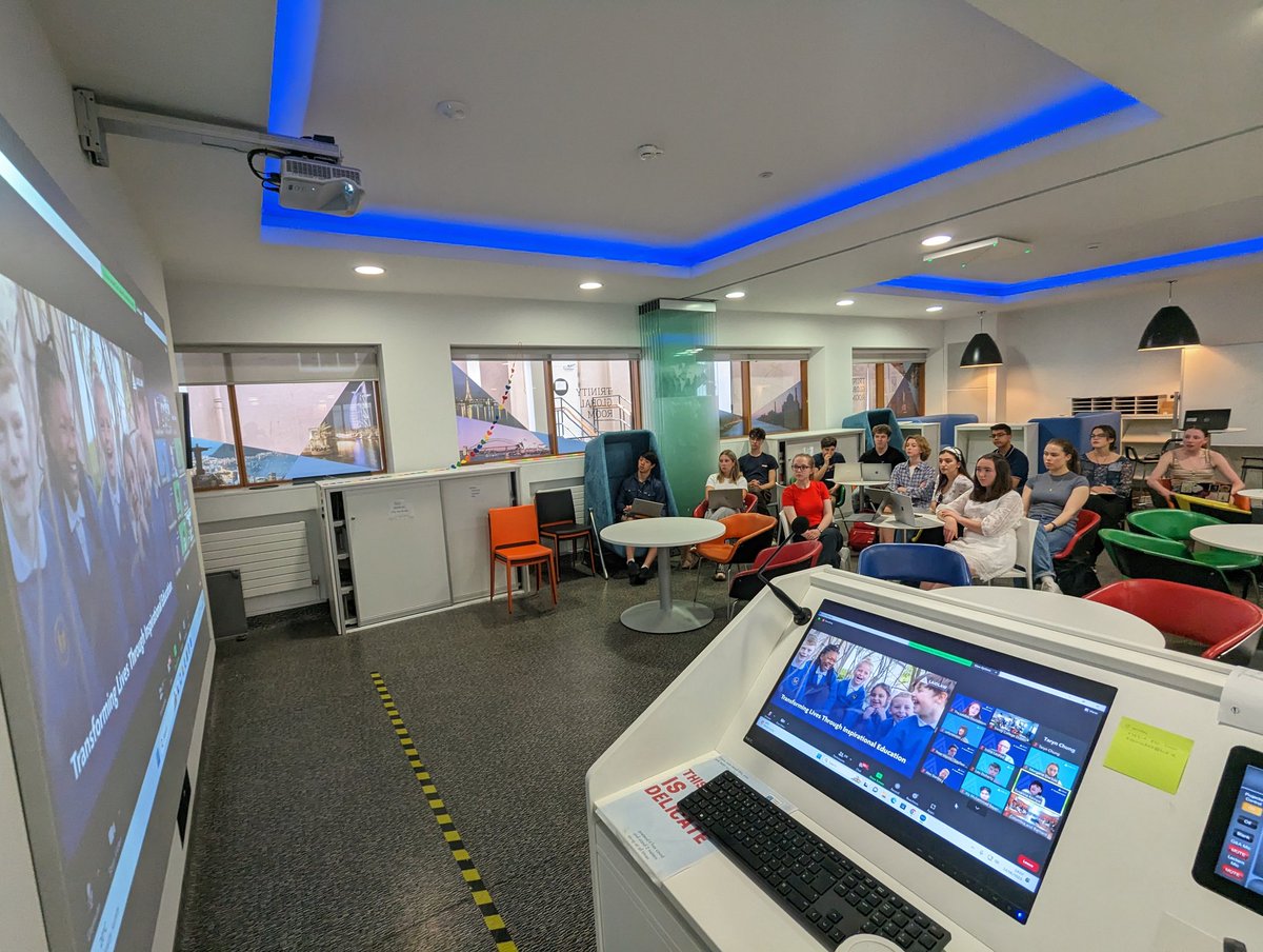 TCDLaidlaw's tweet photo. We're excited to be kicking off the Global Induction for our 2023 #LaidlawScholars @tcdglobal room. Great to be meeting with students from across 17 international universities! https://t.co/ePtyADxvJW