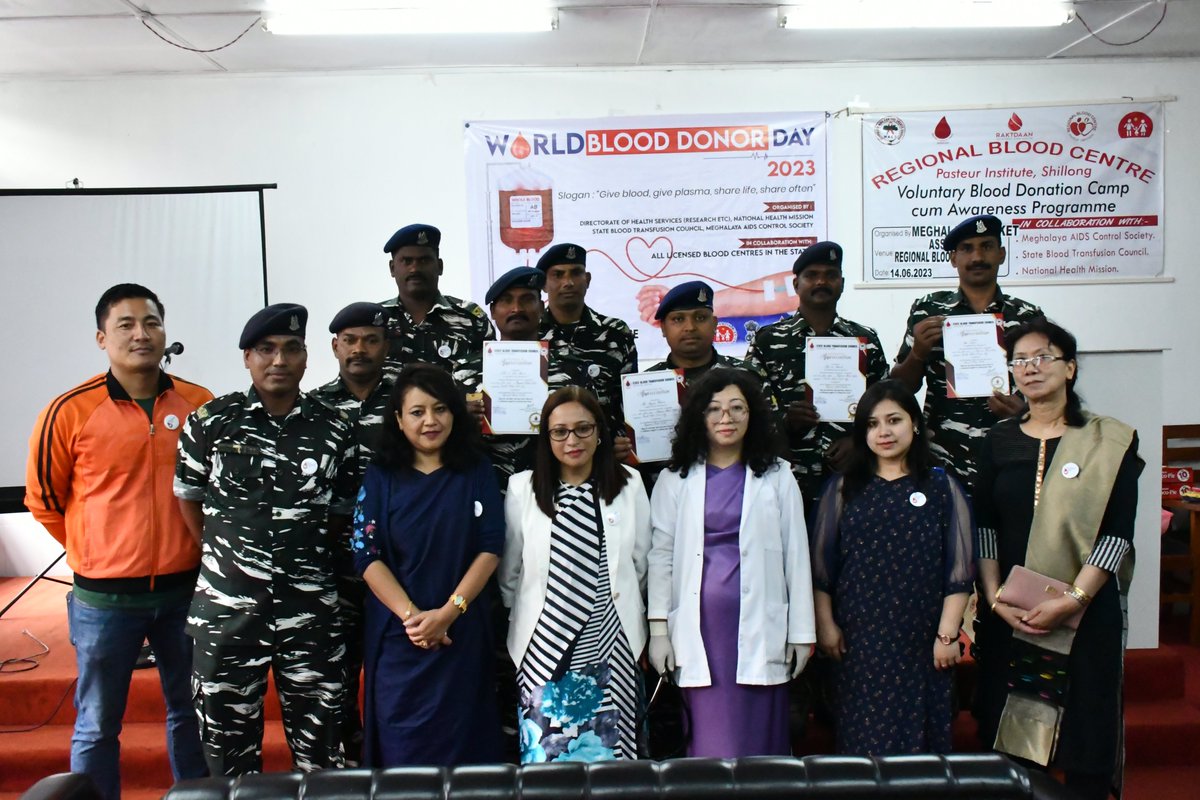 Today, 67 BN CRPF organized a Blood Donation on the occasion of the 'World Blood Donors Day' at Shillong, Meghalaya.
<a href="/crpfindia/">🇮🇳CRPF🇮🇳</a> <a href="/northeast_zone/">North East Zone Hqrs</a> <a href="/igcscrpflkw/">IGCSCRPFLKW</a> <a href="/NesHqr/">North Eastern Sector, CRPF</a>