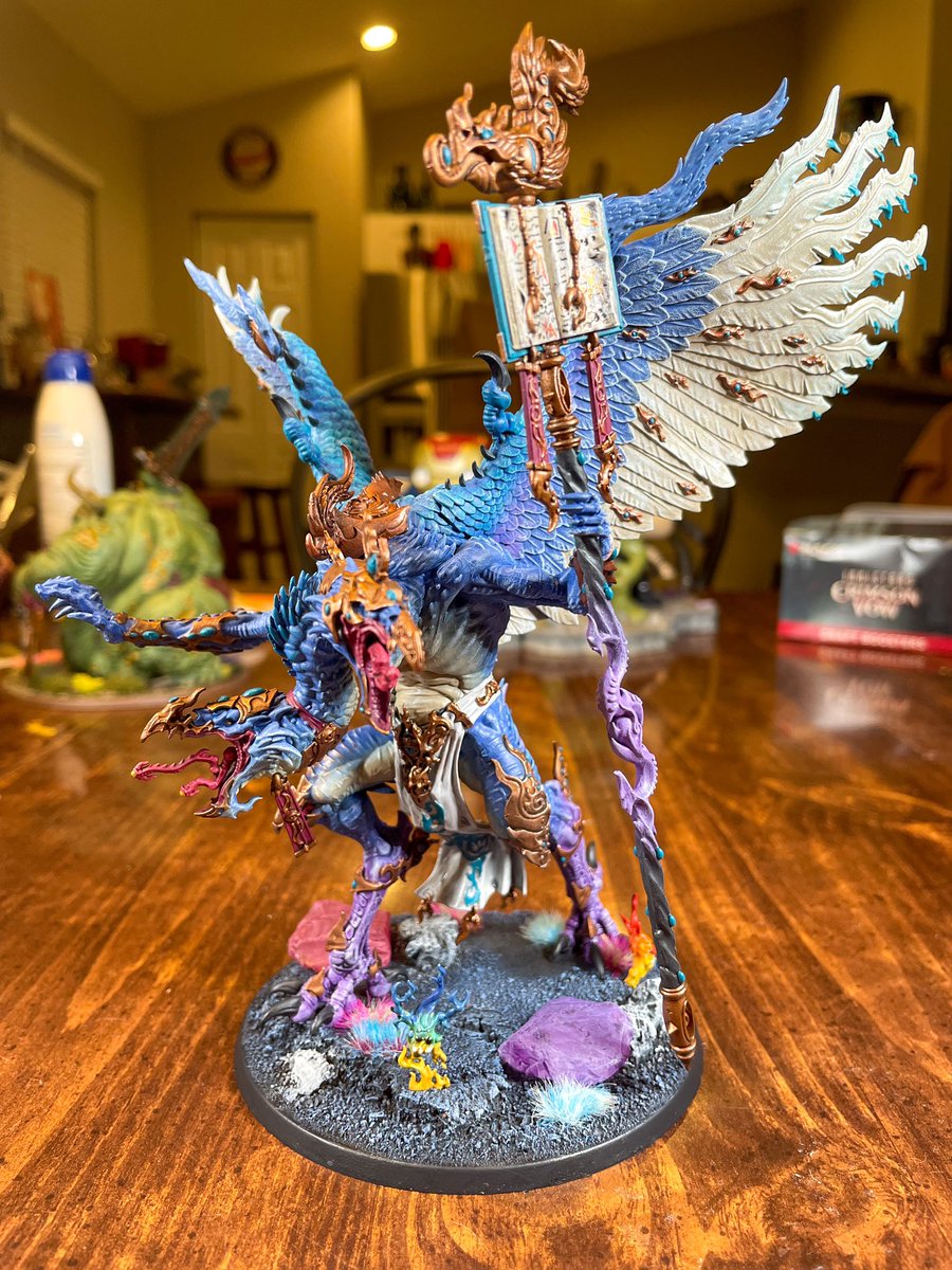 ToddWicc's tweet photo. @warhammer Not as big as some of your guys’ amazing models, but I’ve got the big bird himself here! https://t.co/xcggWBGh4l