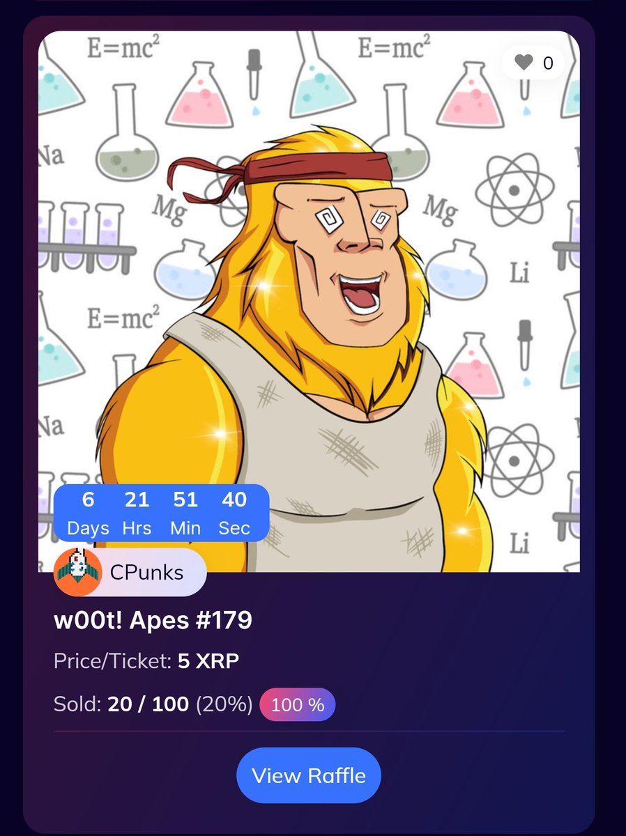 Just listed this gold 🦧 w00t! Ape

Only 5xrp a ticket
Only 100 tickets
secretraffles.xyz/raffle/56

20% sold immediately 😅

Good luck!

Ownership gives you 1/200 share in our revenue generating Node 💰

<a href="/SecretLabsXRPL/">SecretLabsXRPL</a> #xrp #XRPL #XRPArmy
