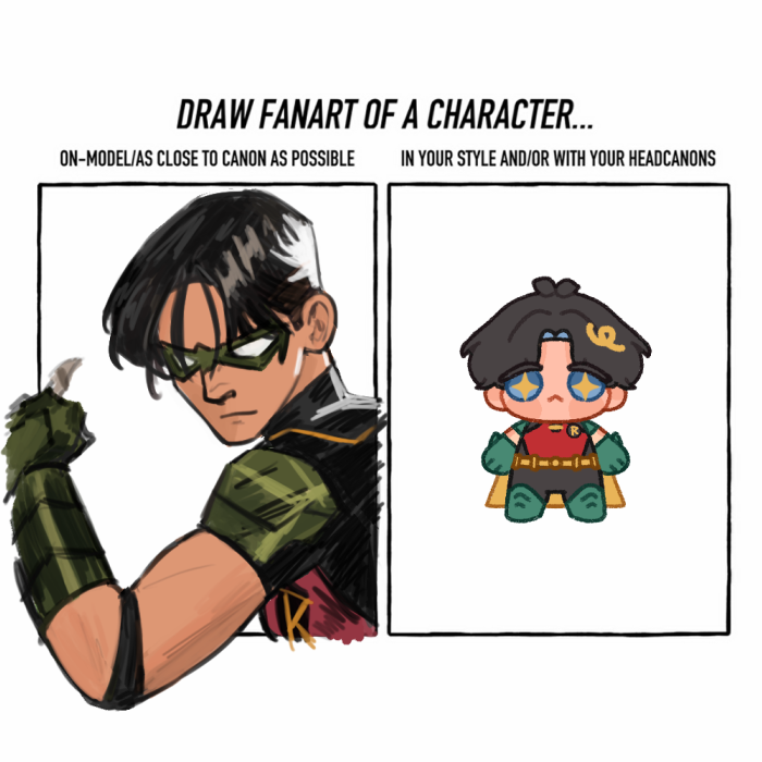 rare non chibi art 😂💛 #timdrake #dccomics